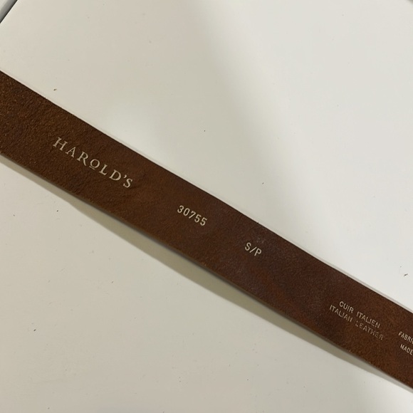 Harold’s - Brown Leather Belt with Patina Buckle - Picture 5 of 5